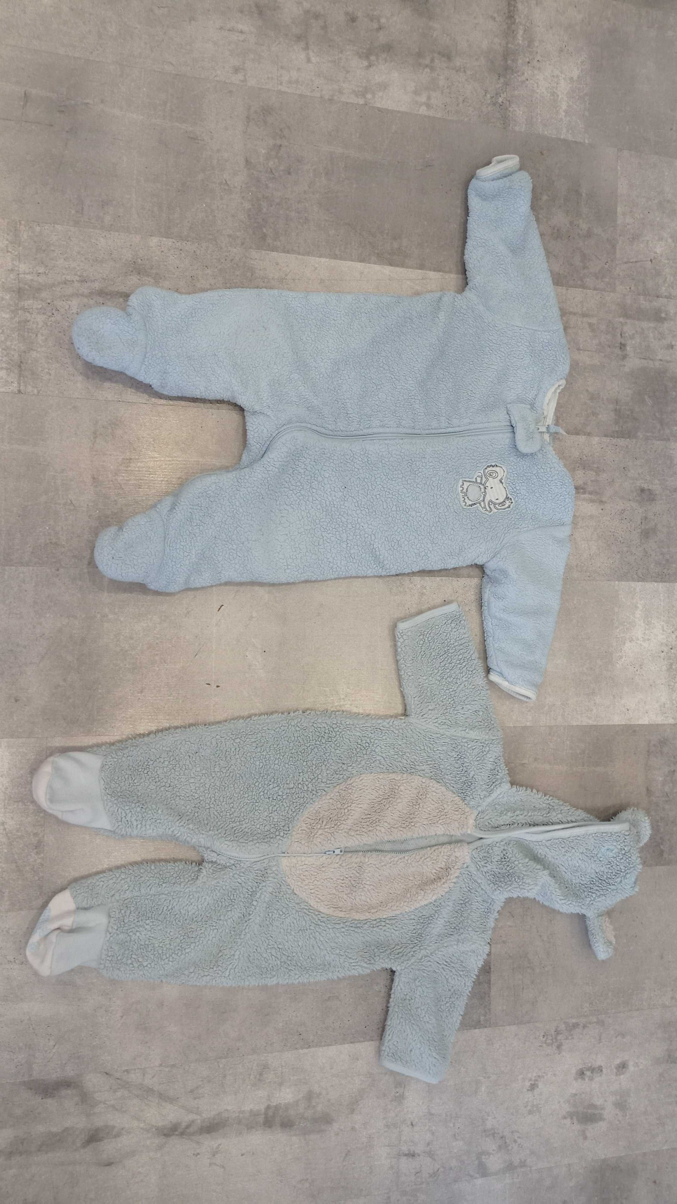 Dwa Kombinezony niebieskie dla niemowlaka