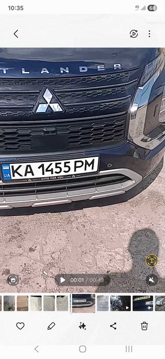 Решетка  переднего бампера MITSUBISHI OUTLANDER  2022-2024