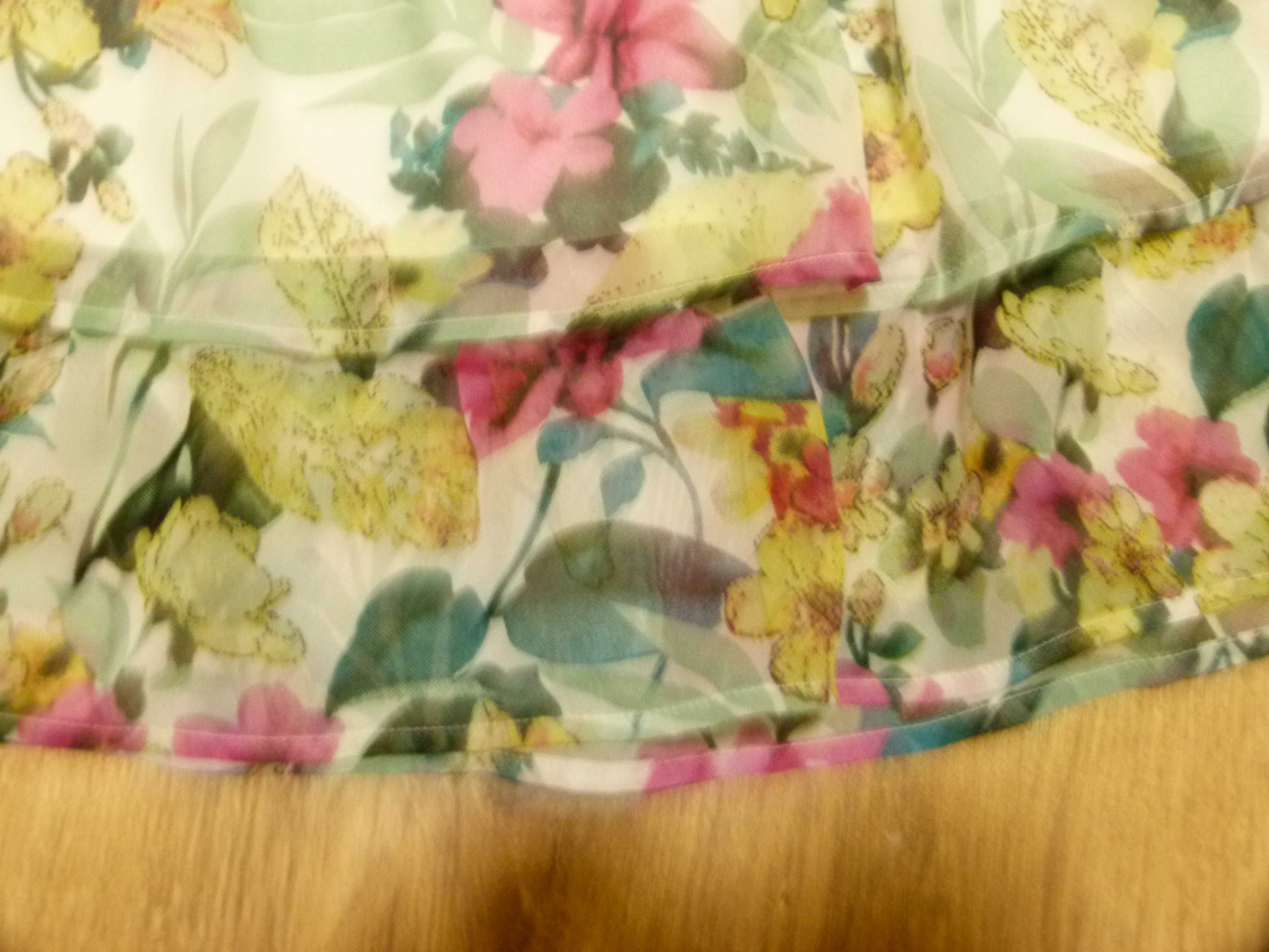Vero Moda spódnica z falbankami w kwiaty rozm 40 L