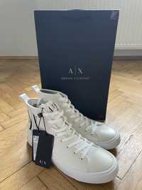 Buty Armani Exchange Sneakersy wysokie - biały