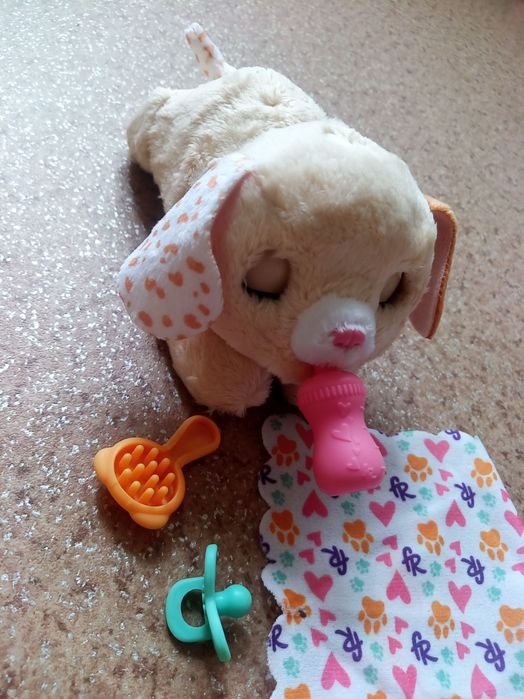 Furreal newborn щенок спит и кушает, игрушка