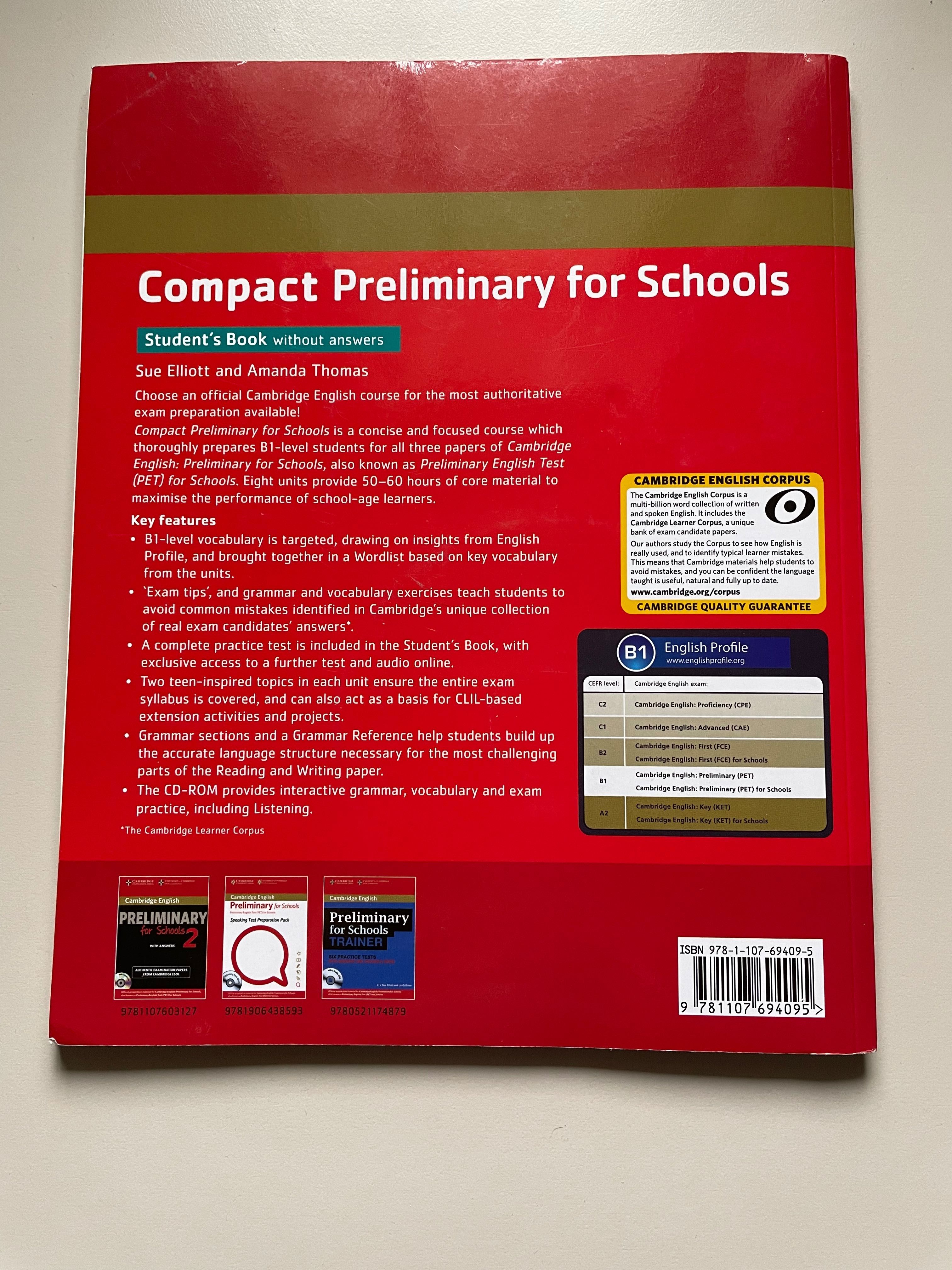 Compact Preliminary for Schools. Student's Book. Poziom B1 + CD