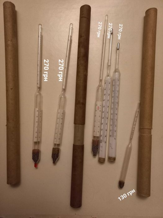 Градусник, спиртометр, ареометр, бюретка