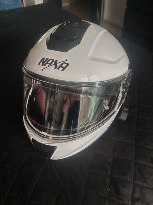 Kask motocyklowy NAXA FO7 Pinlock + Interkom motocyklowy Noeci