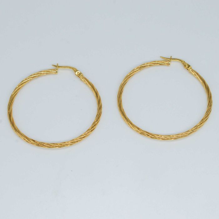 Złote kolczyki 585 KOŁA 2,07gram 4cm Nowe Okazja WYSYŁKA GRATIS