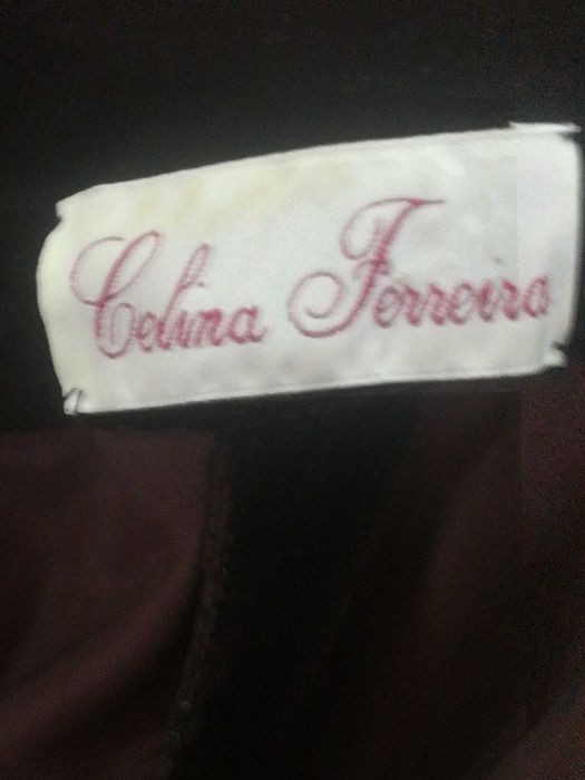Fato de calças e camisola de veludo