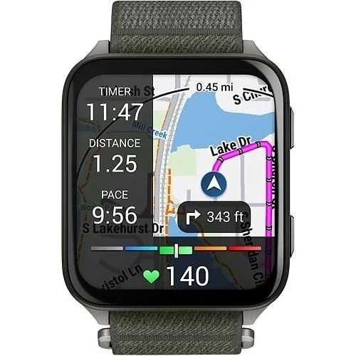 Garmin Venu X1 Moss with Titanium Caseback and Moss ComfortFit Nylon