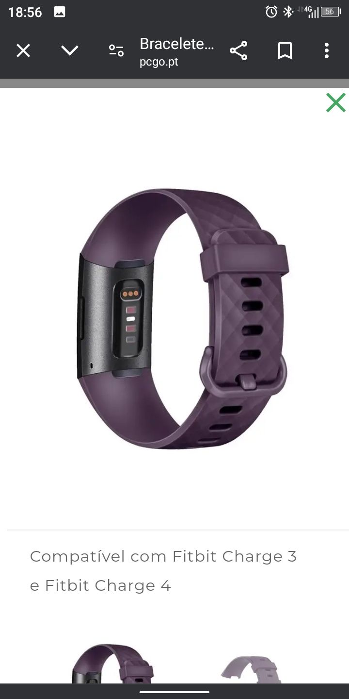 Bracelete para Fitbit Charge 3 / 4 Tamanho  M