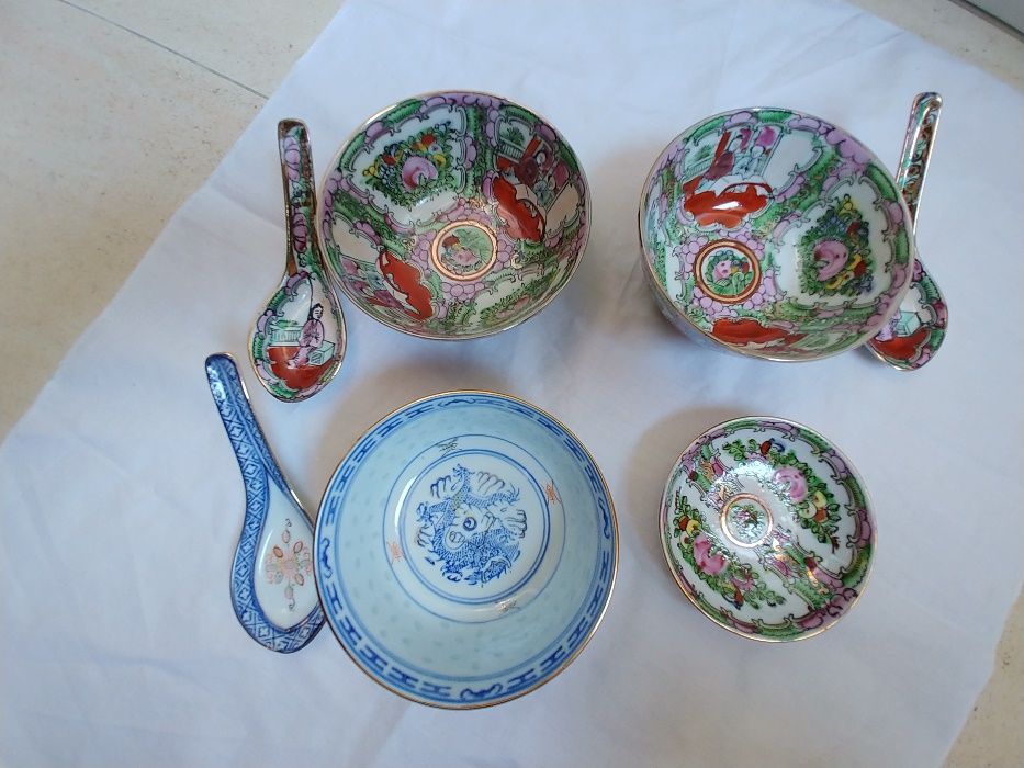 Taças chinesas porcelana novas