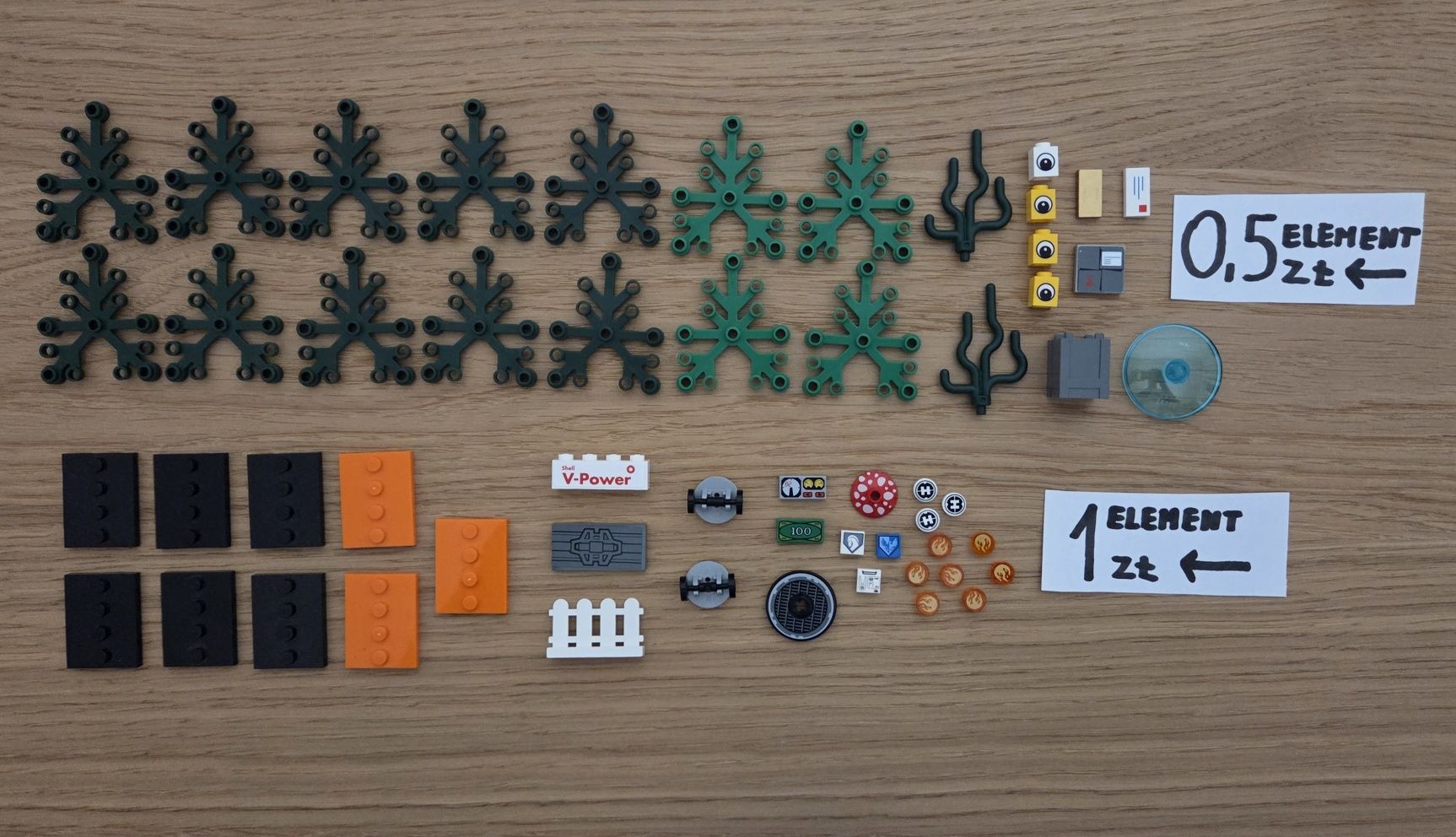 Lego orginalne elementy skały rośliny