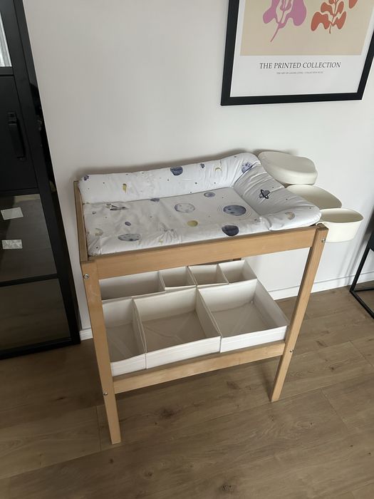 Ikea Sniglar przewijak + koszyki Onsklig + pojemnik Skubb + albero mio
