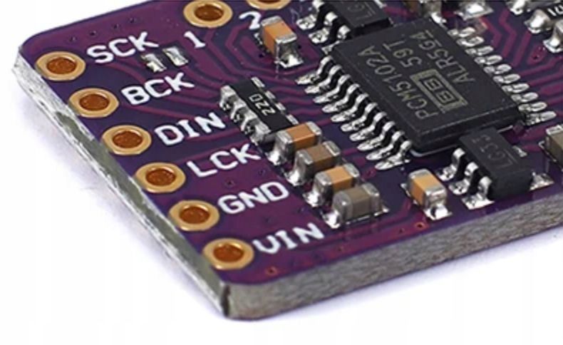 Moduł DAC dekoder PCM I2S audio PCM5102A Rpi + przewody