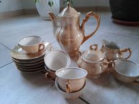 Zestaw kawowy porcelanowy do kawy espresso 15 elementów