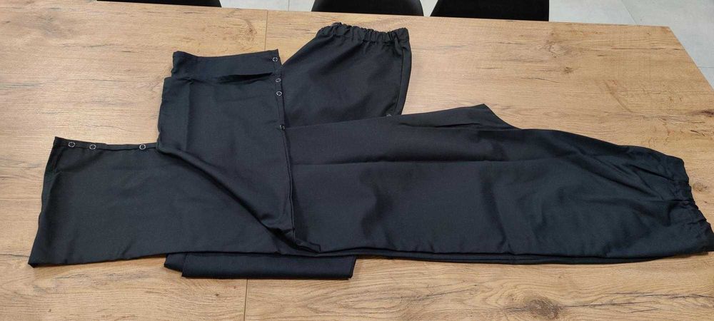 WYPRZEDAŻ EKSPOZYCJI Spodnie kucharskie czarne Robur UMINI roz. M/L/XL