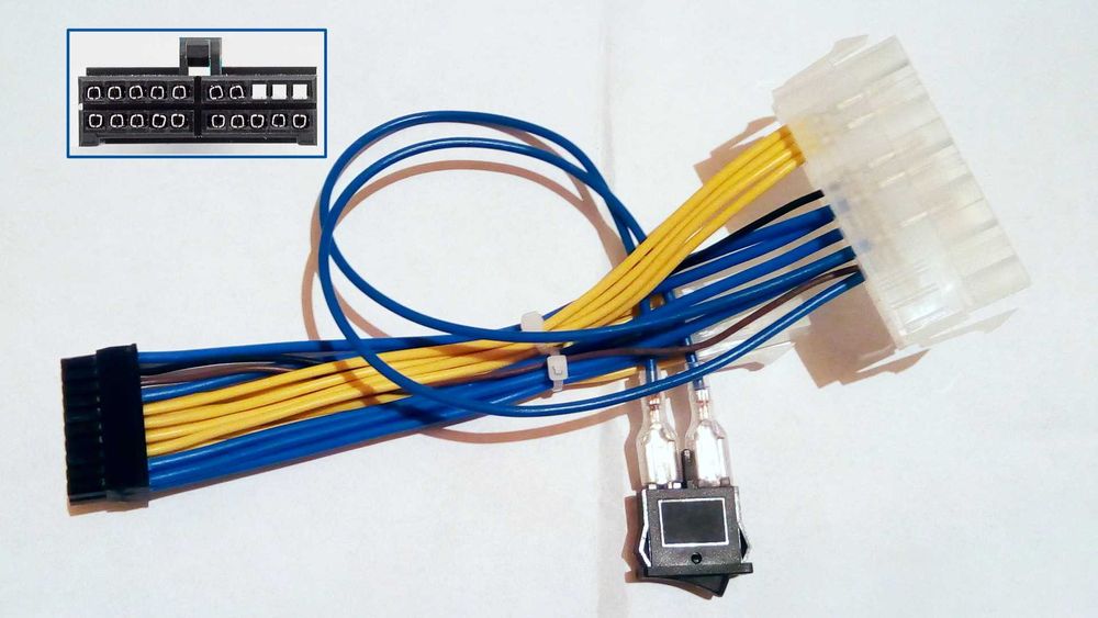 Перехідник / адаптер для плат Fujitsu 20 рin на БЖ ATX 24 pin