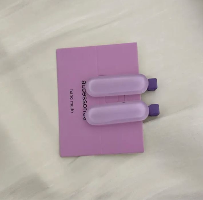 Пастельні желе-заколки для волосся овальні нові по 2шт