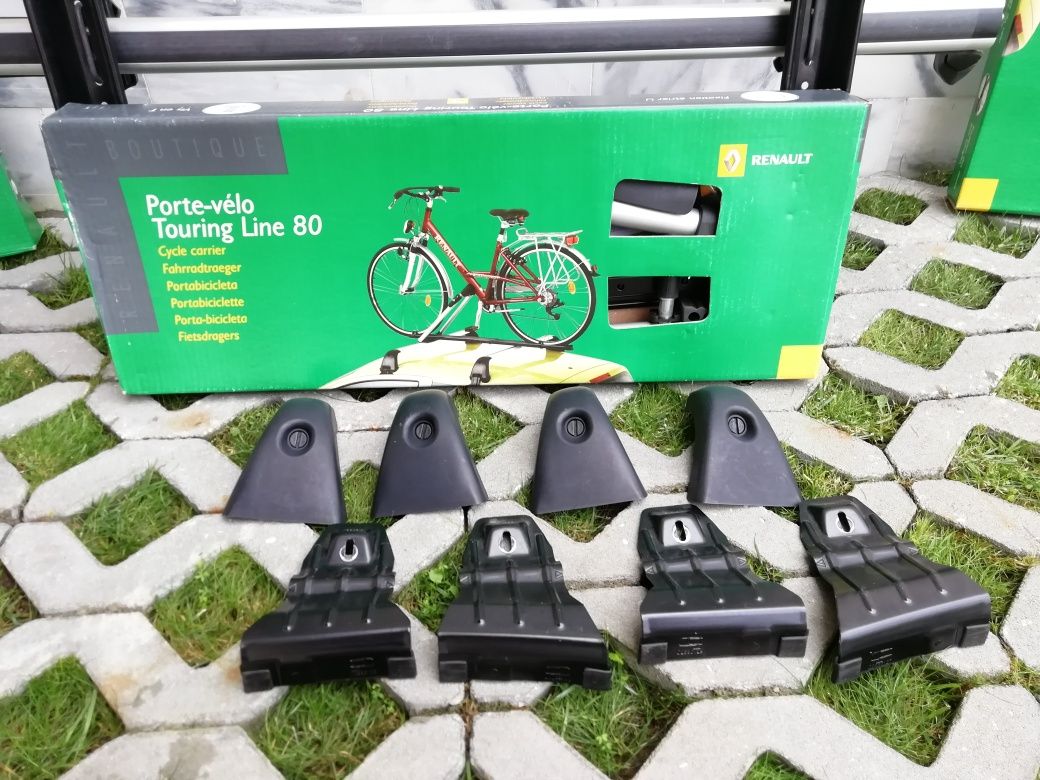 Barra tejadilho Renault e 3 suportes de bicicleta Mont Blanc