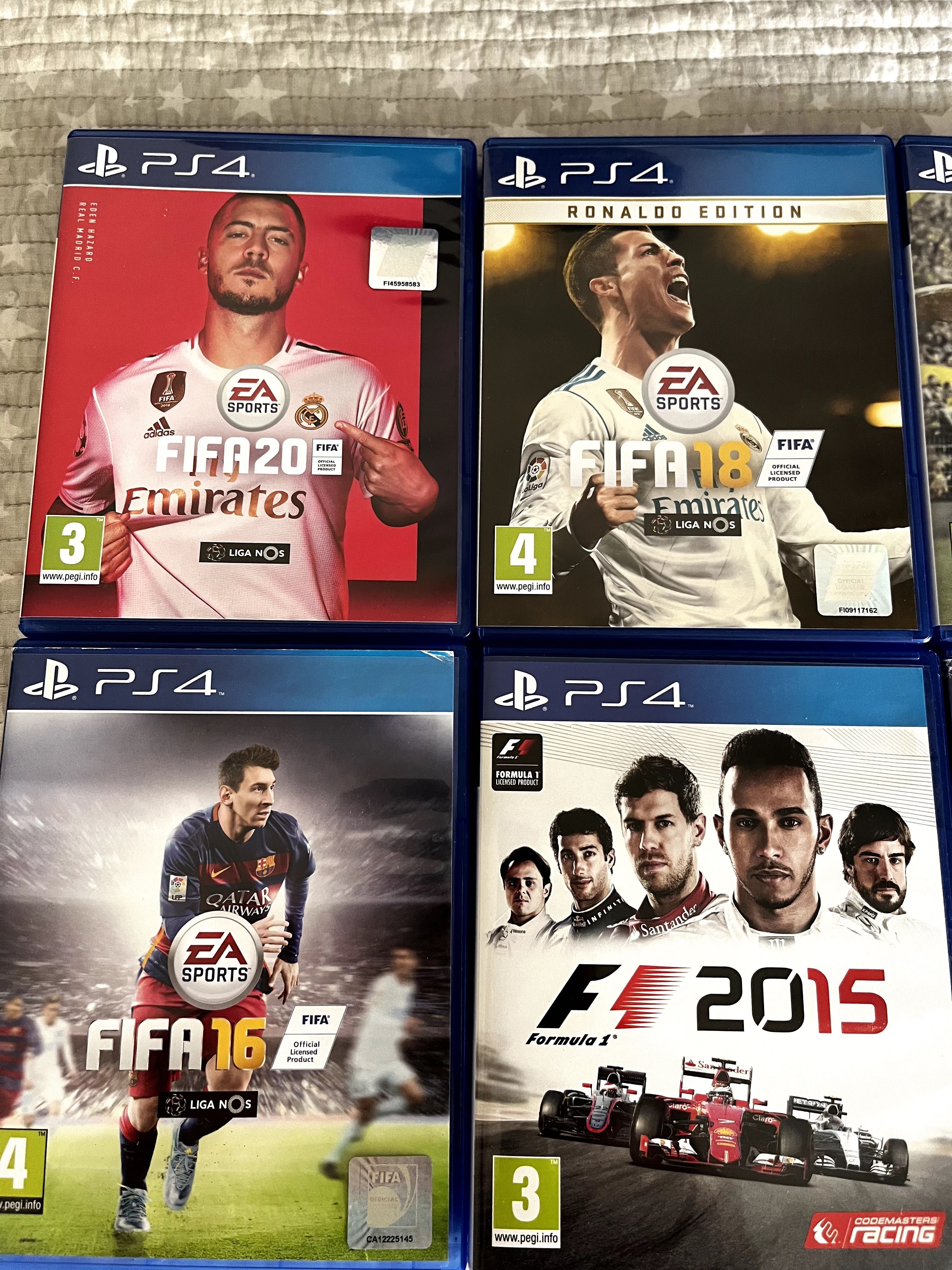 Videojogos PS4 (FIFA, NBA 2K e F1)