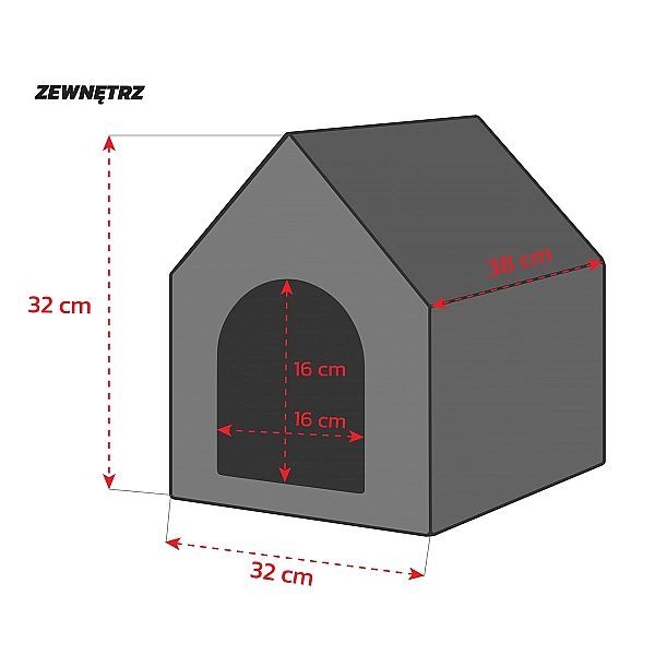 Legowisko domek prostokątny posłanie Royal Deluxe R:1 ŚMIETANKOWY 38x3
