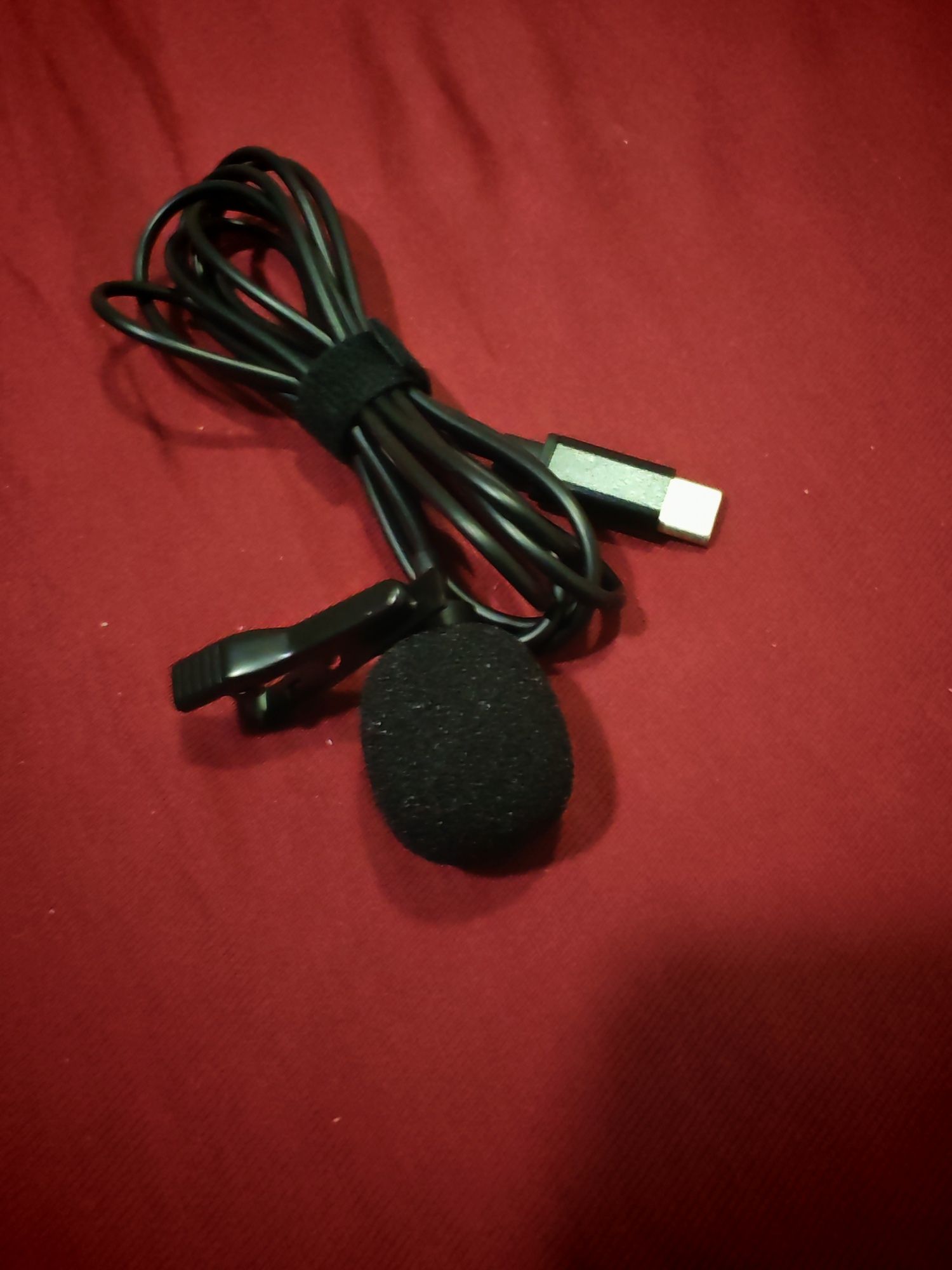 Mikrofon krawatowy przewodowy USB-C 1.5m TG0054