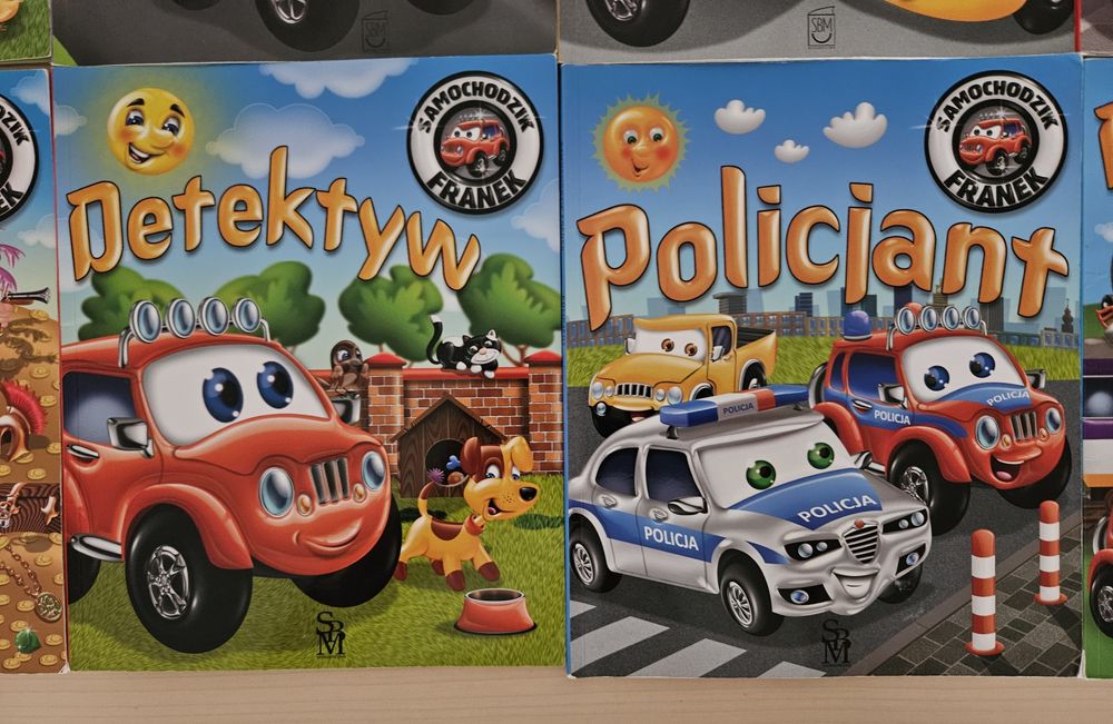 Zestaw 10 książek, książeczek dla dzieci z serii Samochodzik Franek