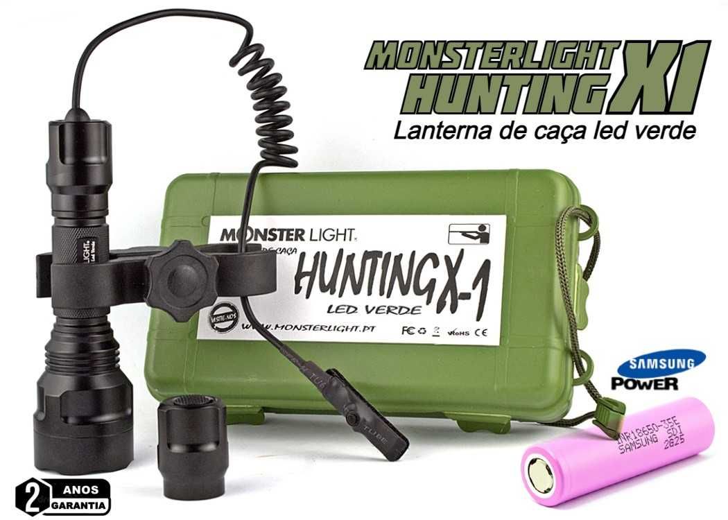 Kit lanterna para esperas Hunting X-1 led verde 3000 lumens só 1 modo