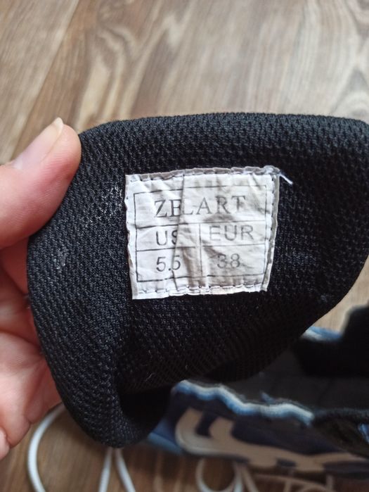 Борцовки замшеві Zelart Синьо-чорні р 38