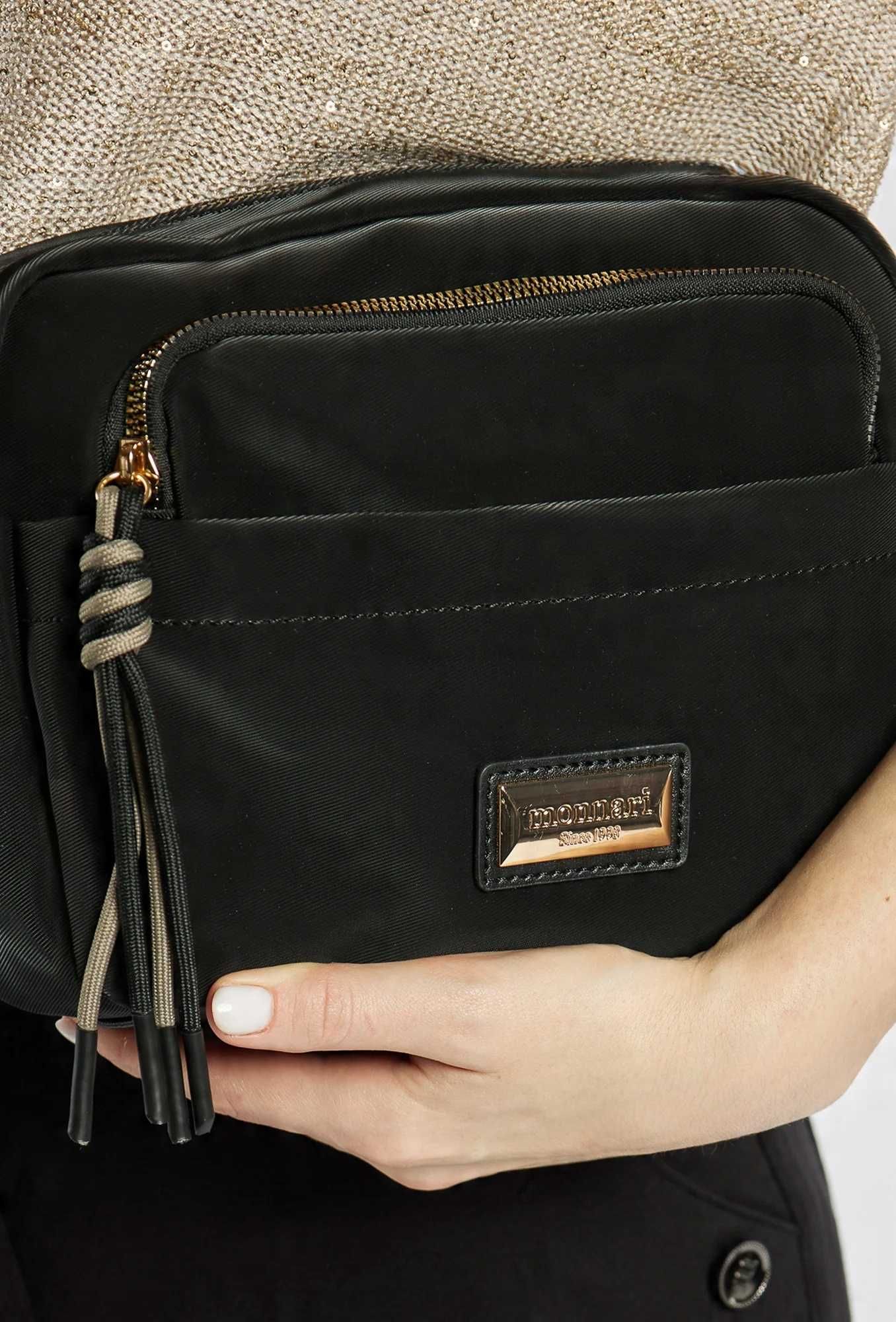 MONNARI Torebka Damska Listonoszka Na Ramię Logowany Pasek crossbody