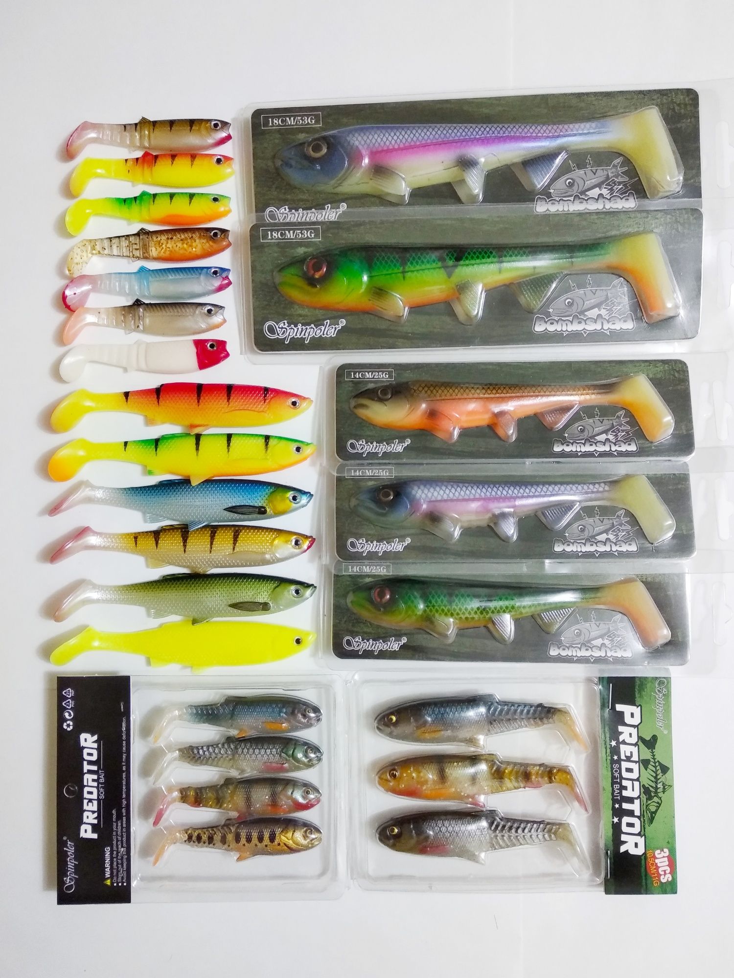 Силиконовые приманки Meredith Cannibal, Bleak Paddle Tail, Easy Shiner