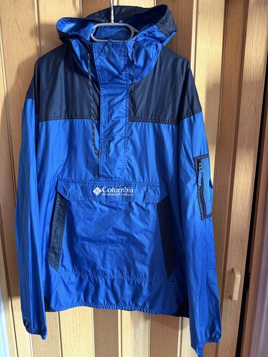 Lekka, ganatowa, niebieska kurtka przejsciowa, wiatrówka Columbia - L