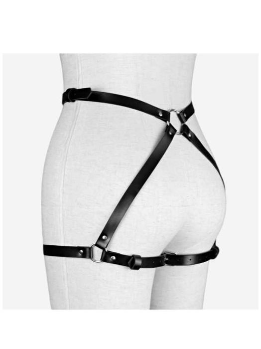 Портупея гартер для талії та ніг/сідниць з кільцем ззаду