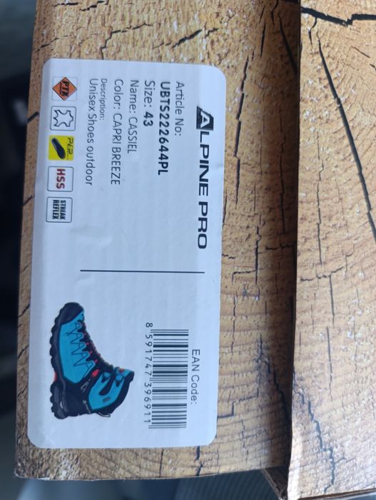 Wysokie buty trekkingowe Alpine Pro Cassiel Niebieskie