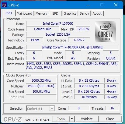 Zestaw i7-10700k + Z490 + 32 GB RAM