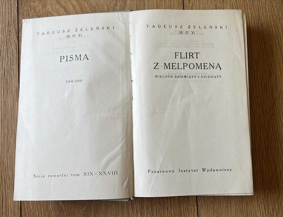 Flirt z Melpomeną wieczór. IX i X Tadeusz Zieliński Boy rok 1965