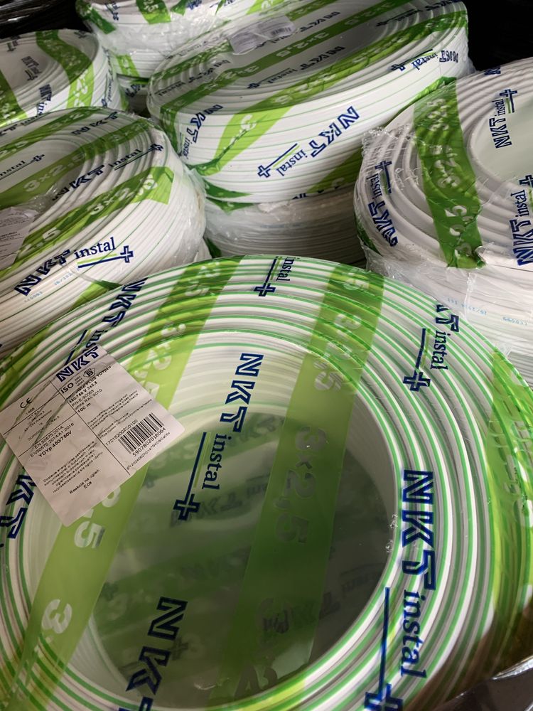 Przewód 3x1,5 + 3x2,5 Kabel YDYp NKT instal plus zestaw