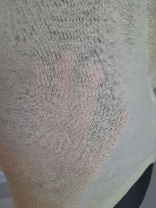 Bluzka delikatna cytrynowa flex len  44%, rozmiar M / L