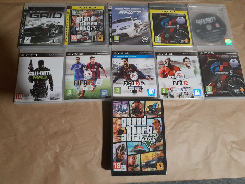 Gry PS3 Grid GTA 4 Call of Duty  NFS Shift Fifa 14 15 Gran Turismo 5