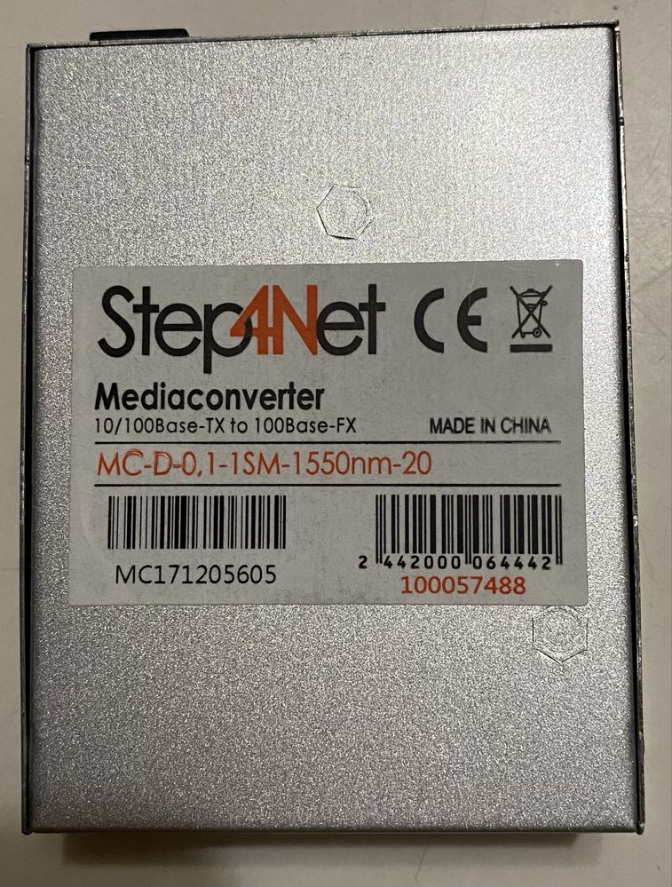 Медиаконвертер Step4Net MC-D-0,1-1SM-1550nm-20