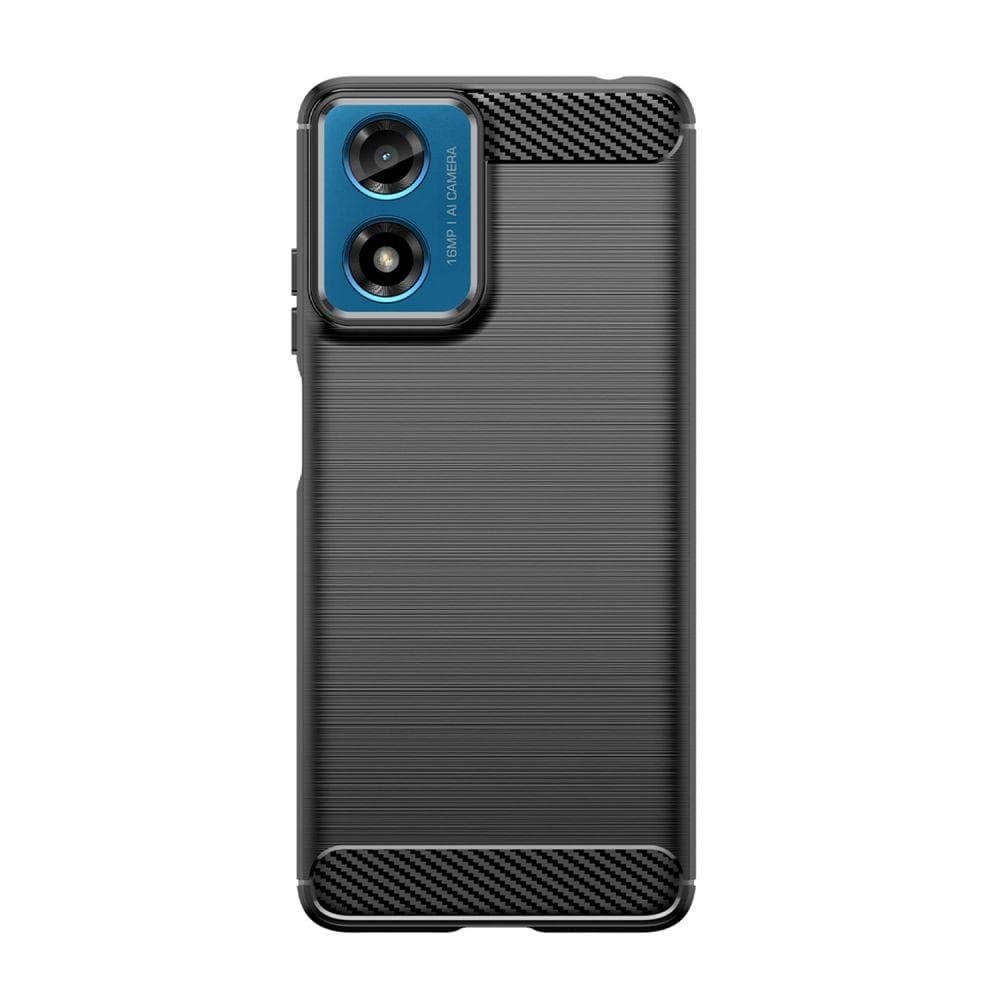 tech-protect tpucarbon motorola moto g24 / g24 power / g04 black