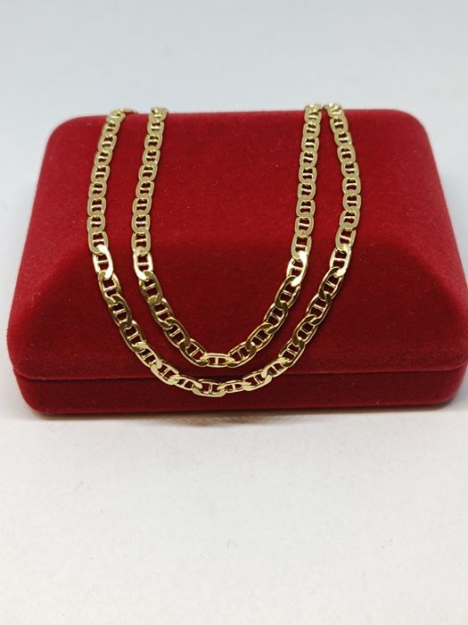 Złoty łańcuszek splot Gucci dł.55cm, złoto próby 585