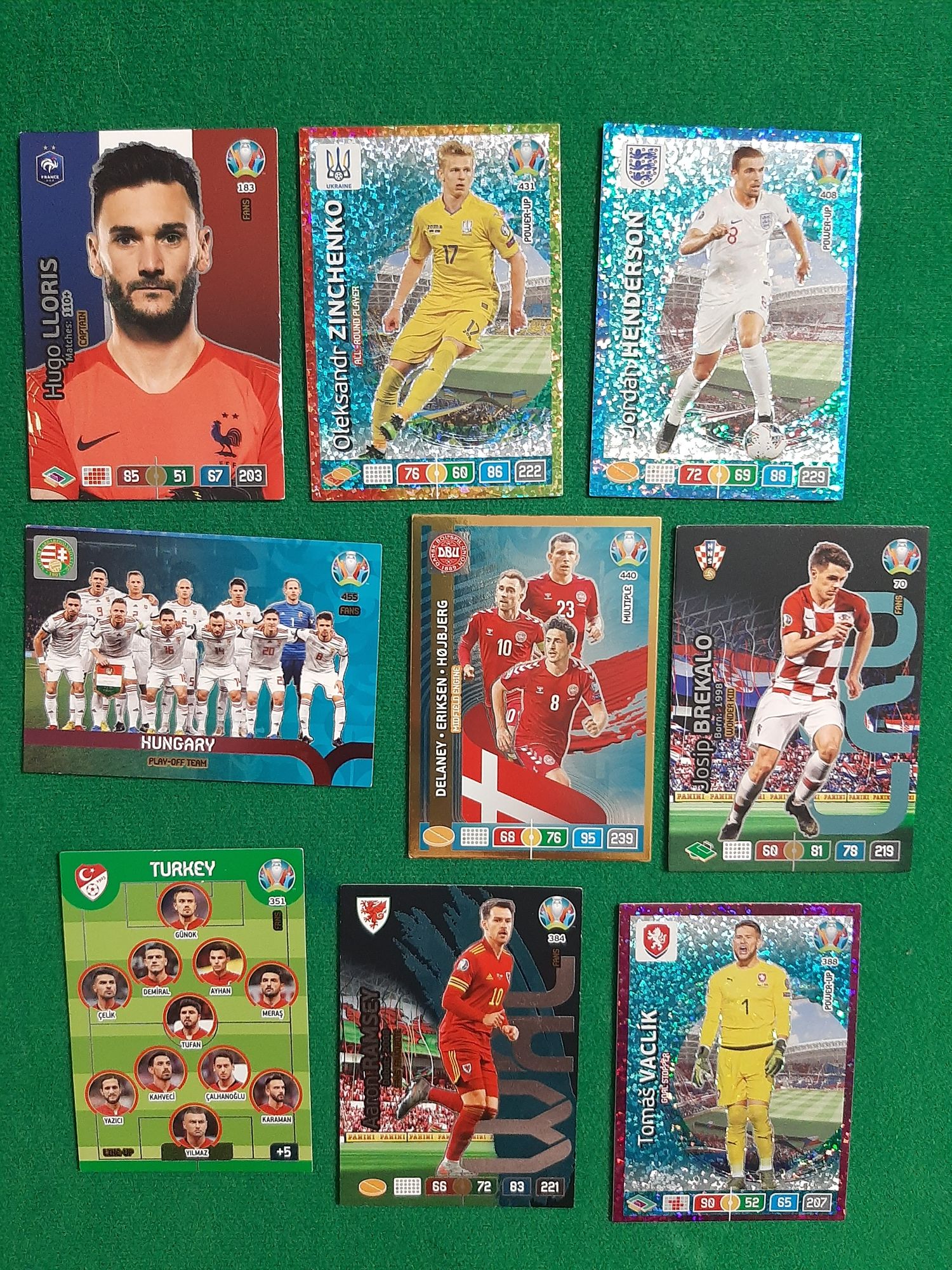 Karty Panini Euro 2020 (74sztuki)