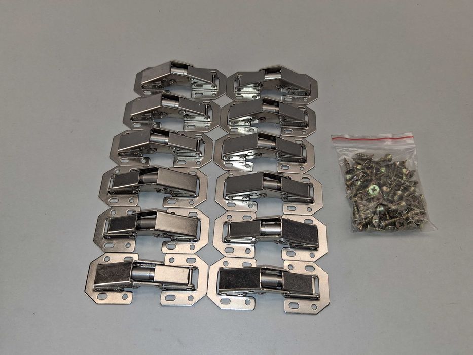 M077 Zestaw 12 Zawiasów Kątowych Do Szafek Narożnych 135°