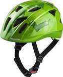 Alpina Ximo Flash 45 49 green dino kask rowerowy dziecięcy lampka