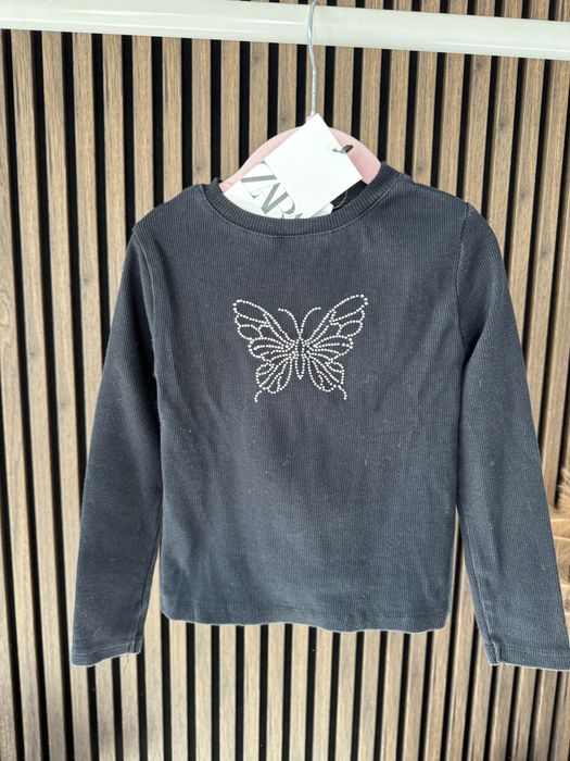 Nowa bluzka z kryształkami zara 116