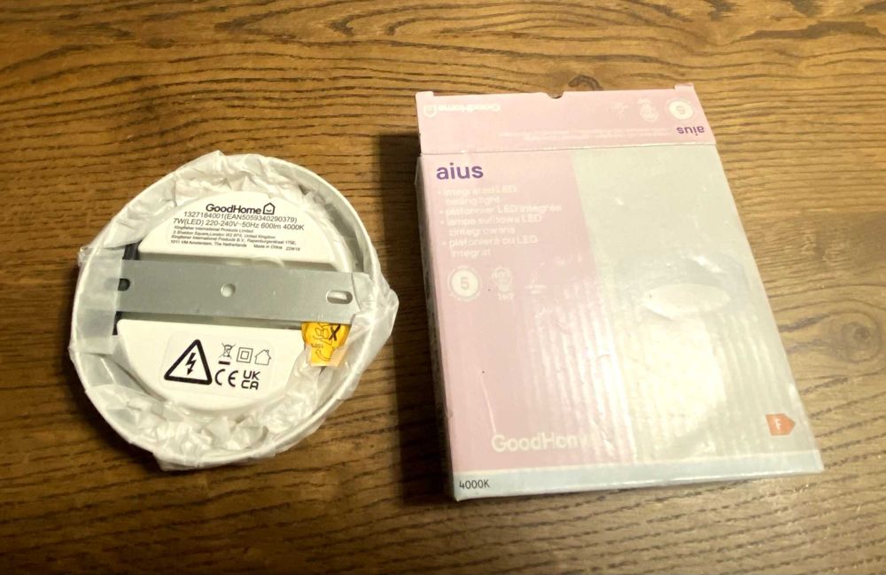 plafon LED GoodHome Aius 600 lm 11 cm biały