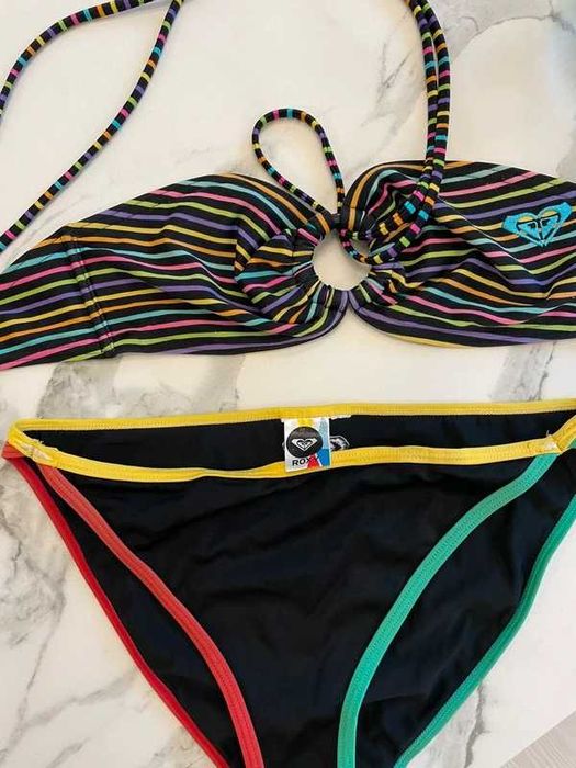 Strój kąpielowy Roxy, bikini kolorowe, strój dwuczęściowy