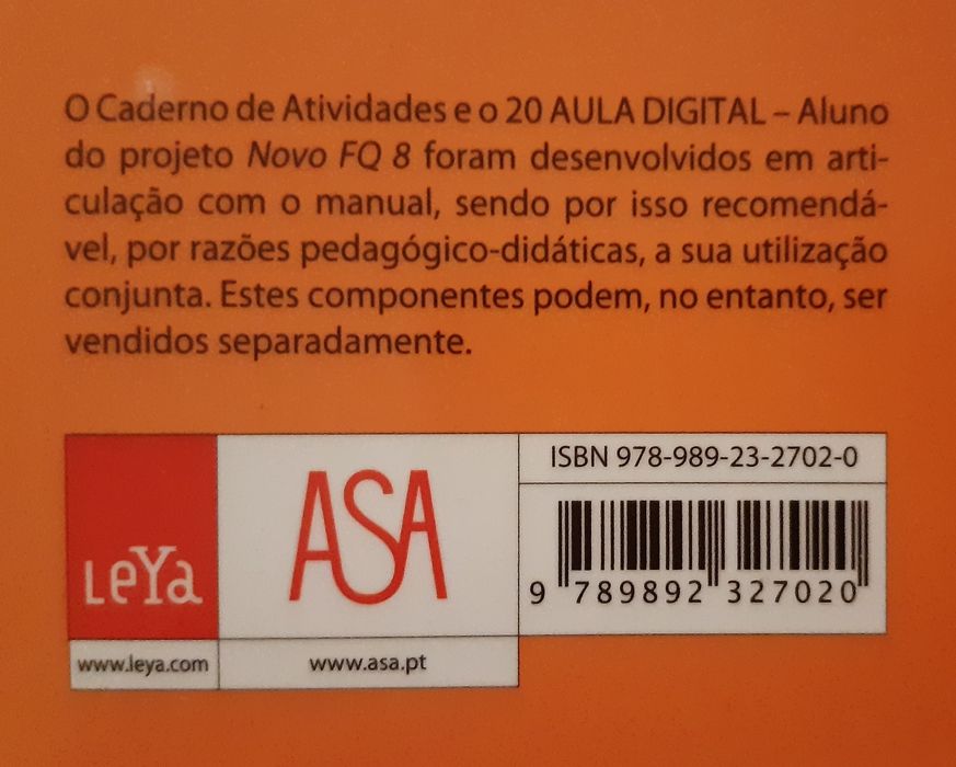 Novo FQ 8 - Caderno de atividades