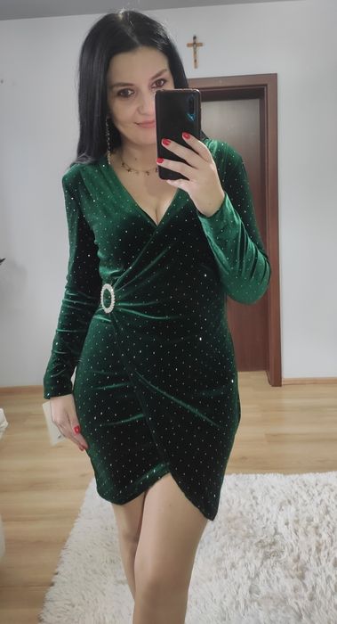 Sukienka welur święta wigilia sylwester Andrzejki