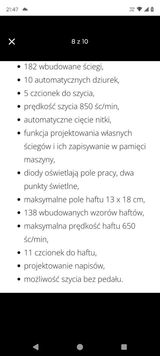 Maszyno hafciarka Brother f 480