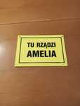 Tabliczka Tu rządzi Amelia